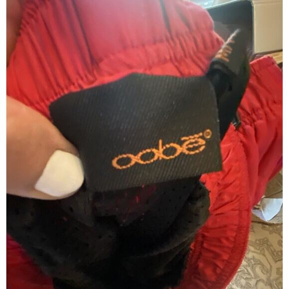 NEW OOBE Mens Cargo Trail Shorts Red Size MED Utility STRETCH w belt, Pockets - Picture 7 of 7